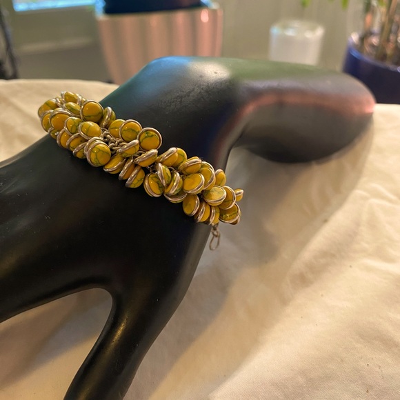 YELLOW TURQUOISE CHARM BRACELET - Picture 6 of 12